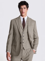 MOSS Natural Tailored Fit Donegal Tweed Suit Jacket - Image 1 of 7