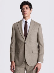 MOSS Natural Tailored Fit Donegal Tweed Suit Jacket - Image 3 of 7
