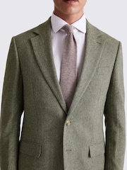 MOSS Green Regular Fit Herringbone Suit Jacket - Image 5 of 6