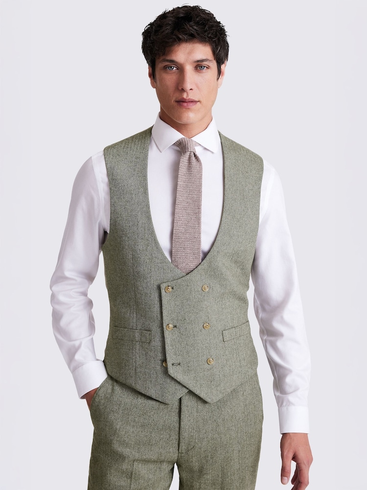 MOSS Regular Fit Herringbone Suit Waistcoat - Imagen 1 de 3 MOSS Regular Fit Herringbone Suit Waistcoat - Imagen 1 de 3