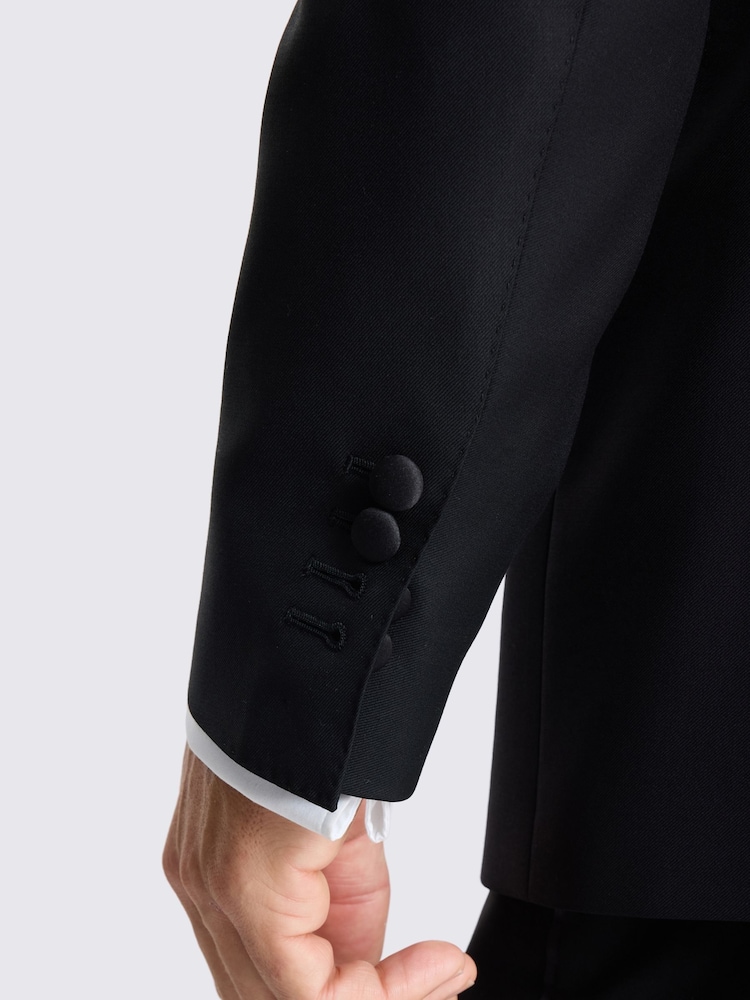 MOSS Black Tailored Fit Twill Suit Jacket - Image 4 of 4 MOSS Black Tailored Fit Twill Suit Jacket - Image 4 of 4