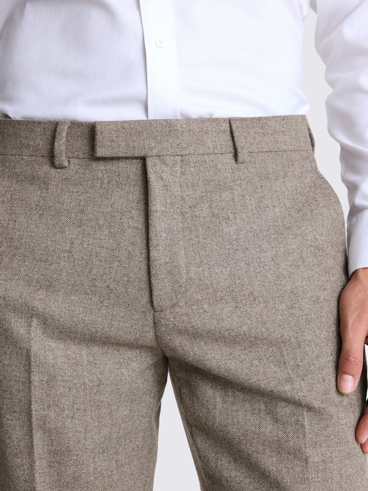 MOSS Natural Tailored Fit Donegal Tweed Suit Trousers - Image 3 of 3