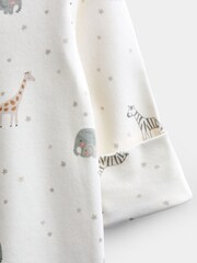 Jojo Maman Bébé Cream Safari Sleepsuit & Hat Set - Image 10 of 10