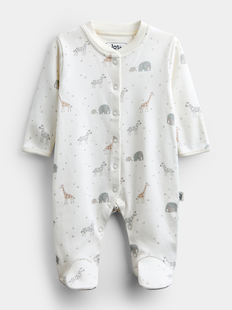 Jojo Maman Bébé Safari Sleepsuit & Hat Set - Εικόνα 2 του 7