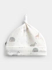 Jojo Maman Bébé Cream Safari Sleepsuit & Hat Set - Image 8 of 10