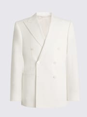 MOSS White Tailored Fit Suit Jacket - Image 5 of 5