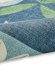 Scion Midnight Blue Tulip Trellis Blush Washable Rug - Image 6 of 6