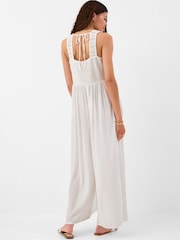 Accessorize Cream Sleeveless Crochet Jumpsuit - Image 3 of 3
