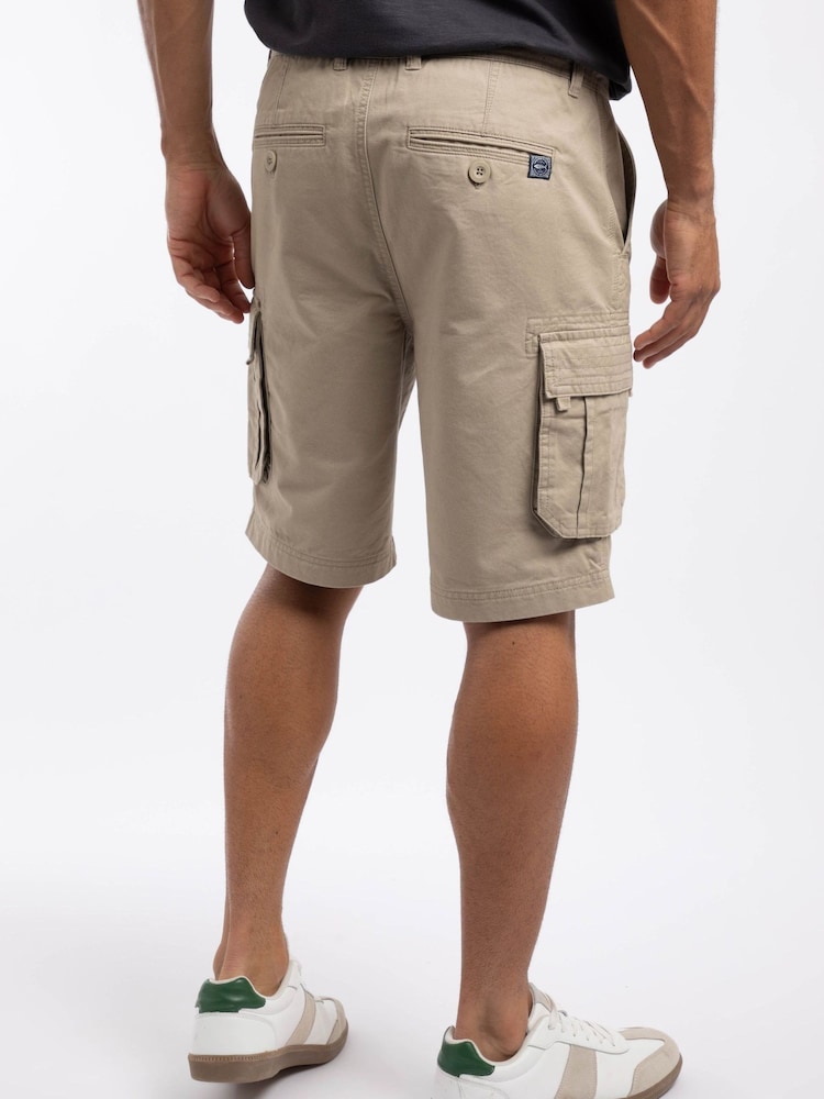 Weird Fish Brown Rigney Cargo Shorts - Image 2 of 7 Weird Fish Brown Rigney Cargo Shorts - Image 2 of 7