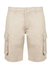 Weird Fish Brown Rigney Cargo Shorts - Image 6 of 7