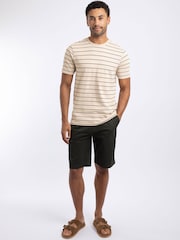 Weird Fish Cream Grayson Textured Stripe T-Shirt - Image 3 of 7