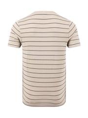 Weird Fish Cream Grayson Textured Stripe T-Shirt - Image 7 of 7