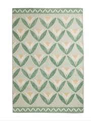 Scion Pine Green Tulip Trellis Blush Washable Rug - Image 4 of 6