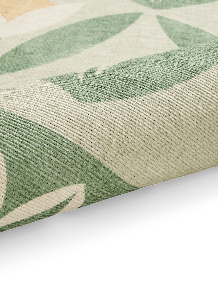 Scion Pine Green Tulip Trellis Blush Washable Rug - Image 6 of 6 Scion Pine Green Tulip Trellis Blush Washable Rug - Image 6 of 6