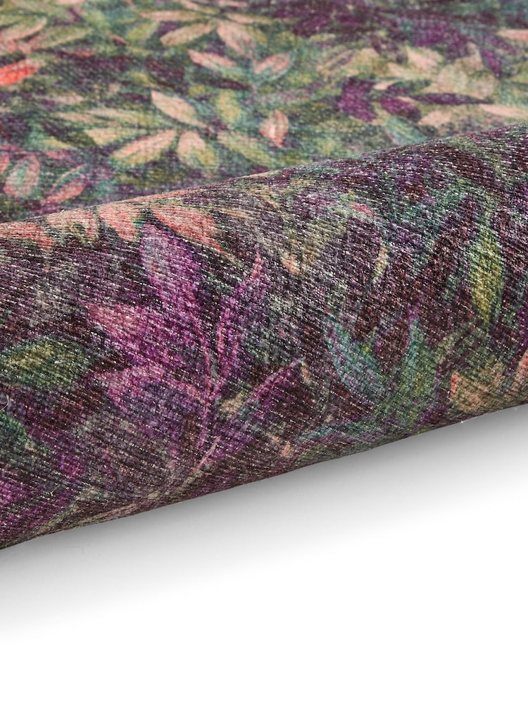 Clarke and Clarke Mulberry Purple Congo Jungle Washable Rug - Image 6 of 6 Clarke and Clarke Mulberry Purple Congo Jungle Washable Rug - Image 6 of 6