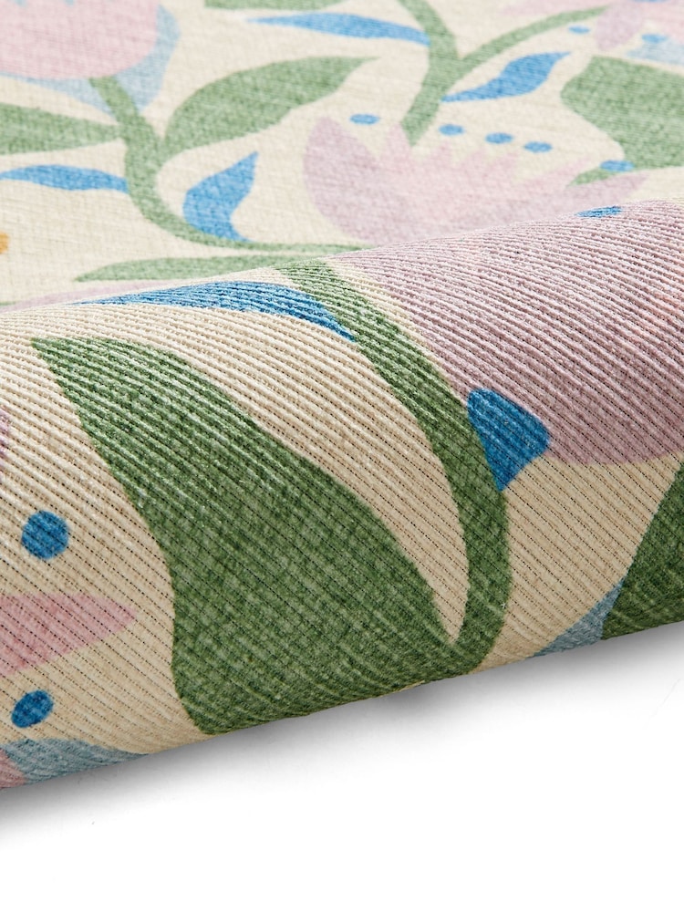 Scion Juniper/Violet Green Dancing Daisies Juniper/Violet Washable Rug - Image 6 of 6 Scion Juniper/Violet Green Dancing Daisies Juniper/Violet Washable Rug - Image 6 of 6