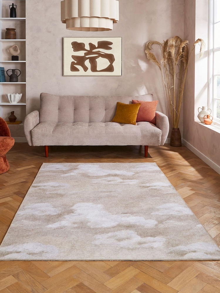 Harlequin Golden Light Natural Air Sky Blue Washable Rug - Image 1 of 6 Harlequin Golden Light Natural Air Sky Blue Washable Rug - Image 1 of 6
