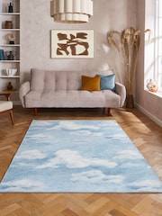 Harlequin Sky Blue Air Sky Blue Washable Rug - Image 1 of 6