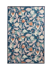 Scion Ink/Blush Blue Dancing Daisies Juniper/Violet Washable Rug - Image 4 of 6