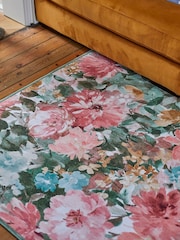 Clarke and Clarke Spring Pink Tahiti Spring Washable Rug - Image 3 of 6
