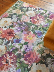 Clarke and Clarke Forest & Rouge Green Tahiti Spring Washable Rug - Image 3 of 6