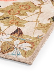 Clarke & Clarke Peaches & Cream Passiflora Blush Washable Rug - Image 5 of 6