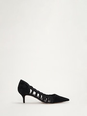 Phase Eight Black Suede Court Shoes - Image 3 of 7