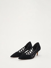 Phase Eight Black Suede Court Shoes - Image 4 of 7