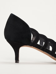 Phase Eight Black Suede Court Shoes - Image 5 of 7