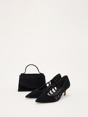 Phase Eight Black Suede Court Shoes - Image 7 of 7