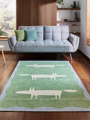 Scion Green/White Mr Fox Beige/Terra Washable Rug - Image 1 of 6