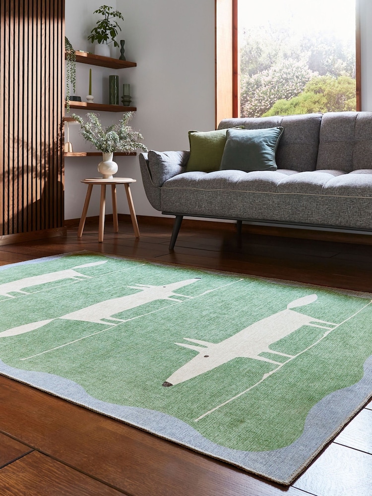 Scion Green/White Mr Fox Beige/Terra Washable Rug - Image 2 of 6 Scion Green/White Mr Fox Beige/Terra Washable Rug - Image 2 of 6
