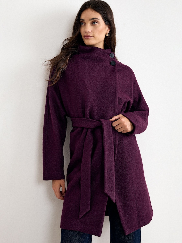 Lila - Phase Eight Jennifer Knit Coat - Bild 1 von 7