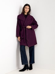 Lila - Phase Eight Jennifer Knit Coat - Bild 3 von 7