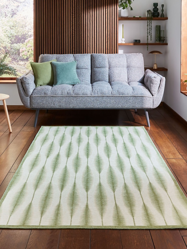 Scion Sage Green Kasuri Honey Washable Rug - Image 1 of 6 Scion Sage Green Kasuri Honey Washable Rug - Image 1 of 6