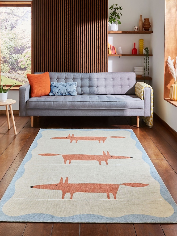 Scion Beige/Terra Cream Mr Fox Beige/Terra Washable Rug - Image 1 of 6 Scion Beige/Terra Cream Mr Fox Beige/Terra Washable Rug - Image 1 of 6