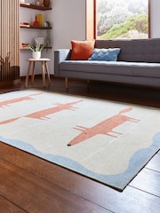 Scion Beige/Terra Cream Mr Fox Beige/Terra Washable Rug - Image 2 of 6