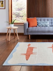 Scion Beige/Terra Cream Mr Fox Beige/Terra Washable Rug - Image 3 of 6