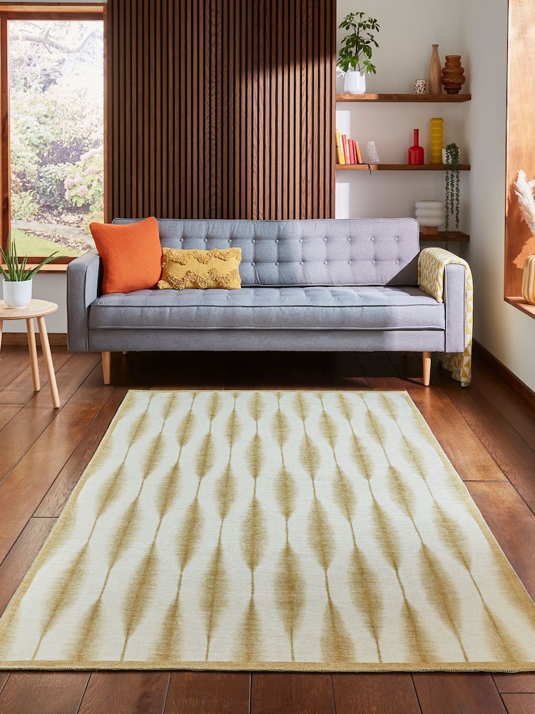 Scion Honey Yellow Kasuri Honey Washable Rug - Image 1 of 6 Scion Honey Yellow Kasuri Honey Washable Rug - Image 1 of 6