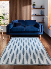 Scion Midnight Blue Kasuri Honey Washable Rug - Image 1 of 6