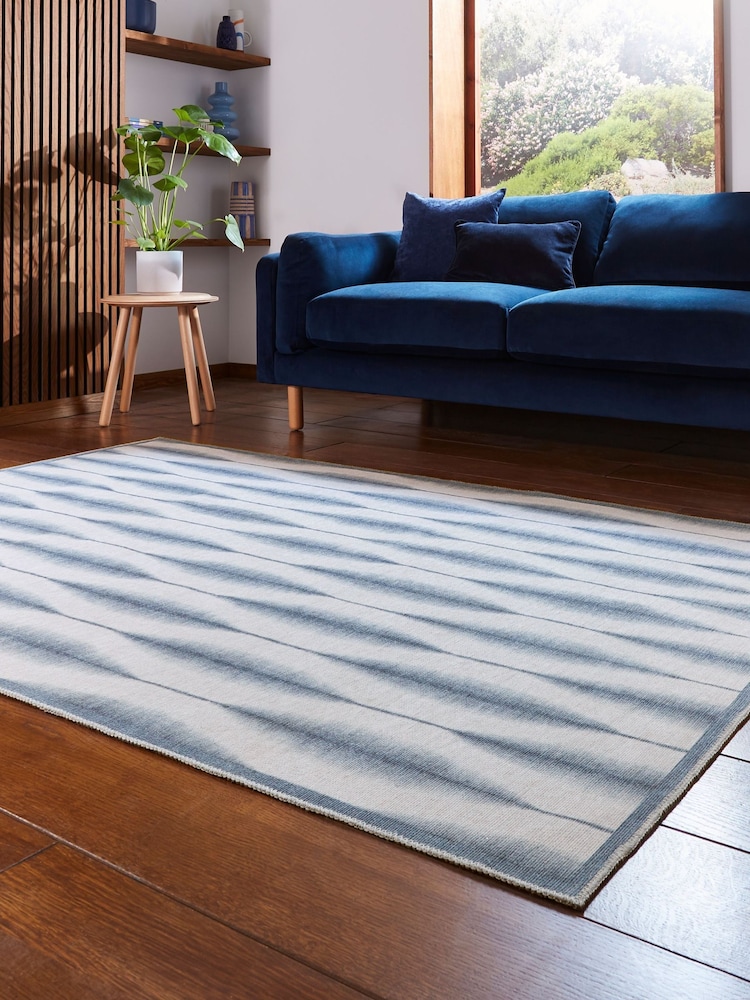 Scion Midnight Blue Kasuri Honey Washable Rug - Image 2 of 6 Scion Midnight Blue Kasuri Honey Washable Rug - Image 2 of 6