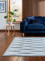 Scion Midnight Blue Kasuri Honey Washable Rug - Image 3 of 6