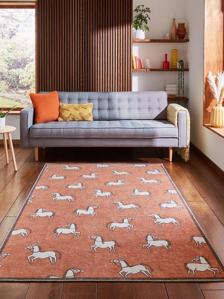 Scion Spice Orange Canter Bon Bon Washable Rug - Image 1 of 6 Scion Spice Orange Canter Bon Bon Washable Rug - Image 1 of 6