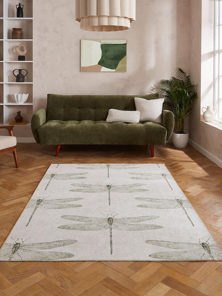 Harlequin Fern Green Demoiselle Fern Washable Rug - Image 1 of 6