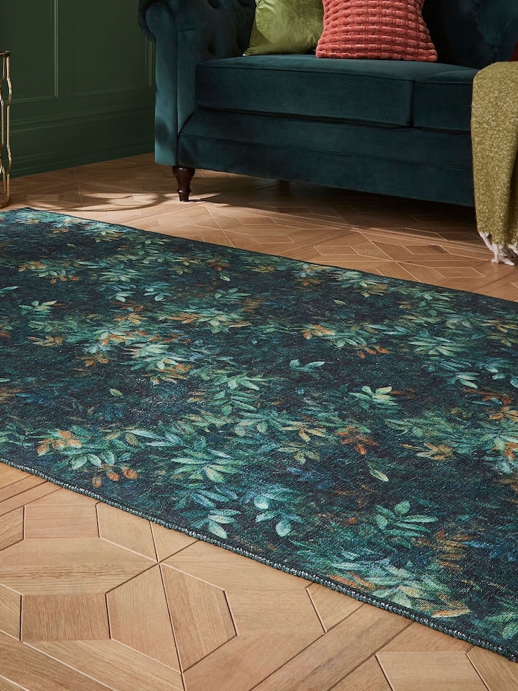 Clarke and Clarke Jungle Green Congo Jungle Washable Rug - Image 1 of 6 Clarke and Clarke Jungle Green Congo Jungle Washable Rug - Image 1 of 6