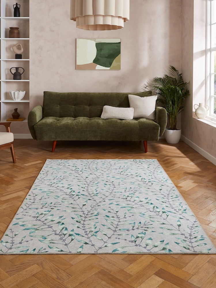 Harlequin Putty Forest Green Chaconia Stone Russet Washable Rug - Image 1 of 6 Harlequin Putty Forest Green Chaconia Stone Russet Washable Rug - Image 1 of 6
