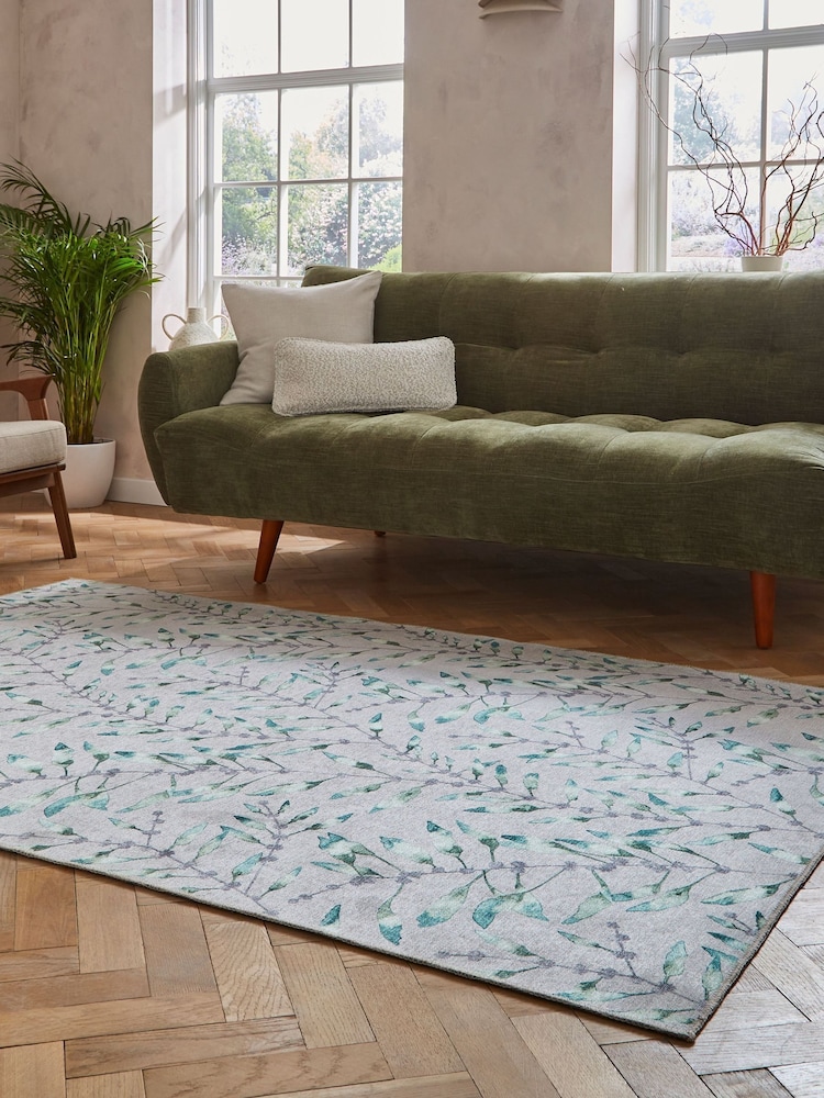 Harlequin Putty Forest Green Chaconia Stone Russet Washable Rug - Image 2 of 6 Harlequin Putty Forest Green Chaconia Stone Russet Washable Rug - Image 2 of 6