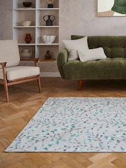 Harlequin Putty Forest Green Chaconia Stone Russet Washable Rug - Image 3 of 6