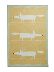 Scion Yellow/White Mr Fox Beige/Terra Washable Rug - Image 4 of 6