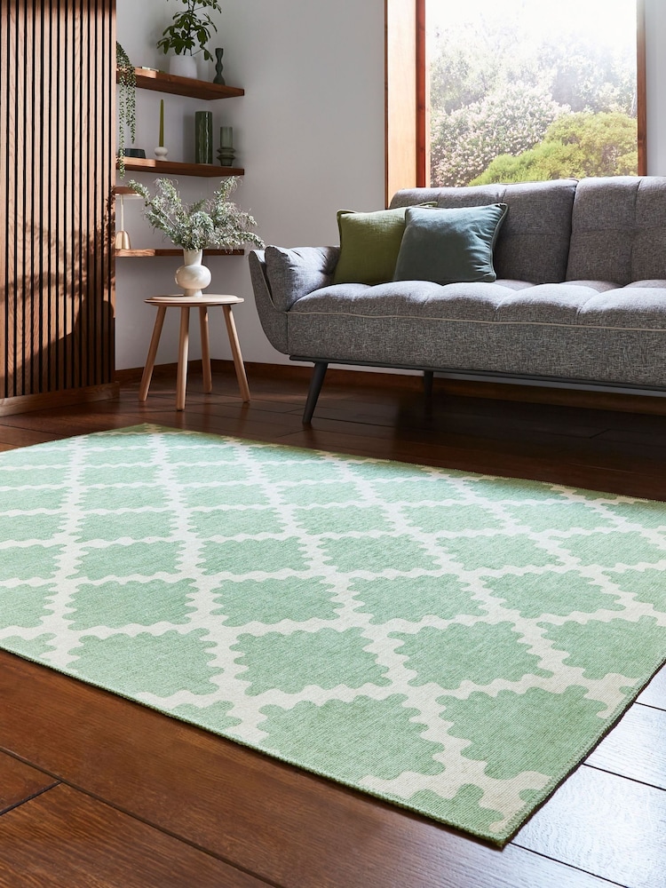 Scion Evergreen Green Swithland Wheat Washable Rug - Image 2 of 6 Scion Evergreen Green Swithland Wheat Washable Rug - Image 2 of 6
